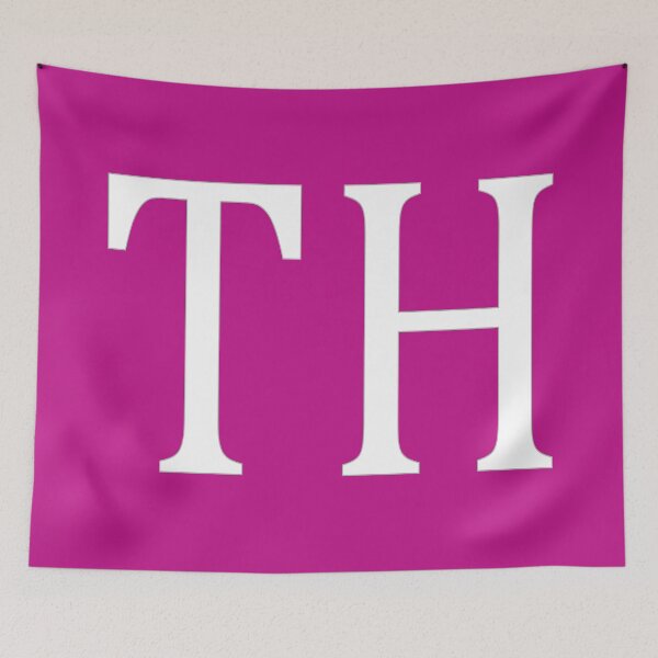 Item preview, TH Initials Monogram Elegant White Letters designed and sold by Jeallan Designs.