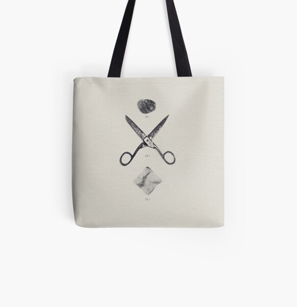 ROCK / SCISSORS / PAPER Allover-Print Tote Bag