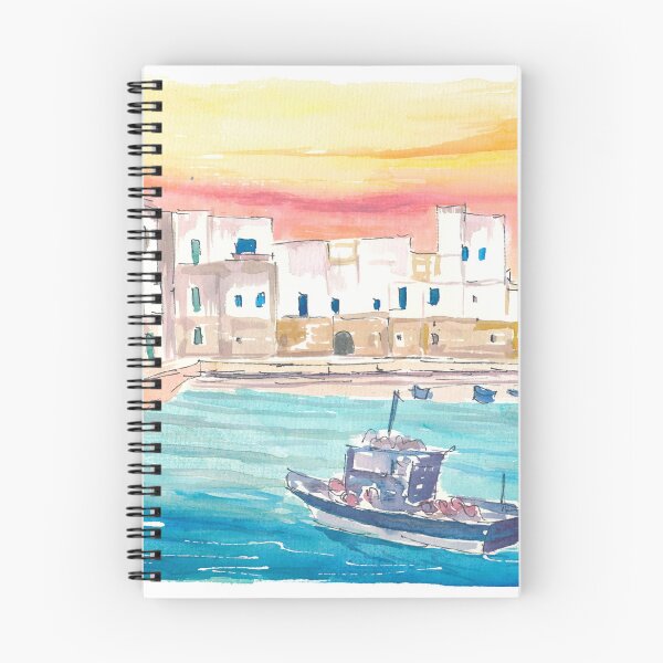 Aperçu de l'œuvre Vue sur la ville médiévale de Monopoli Bari sur le Vieux Port créée et vendue par artshop77.