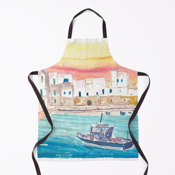 Item preview, Monopoli Bari Medieval Town view of Old Port designed and sold by artshop77.