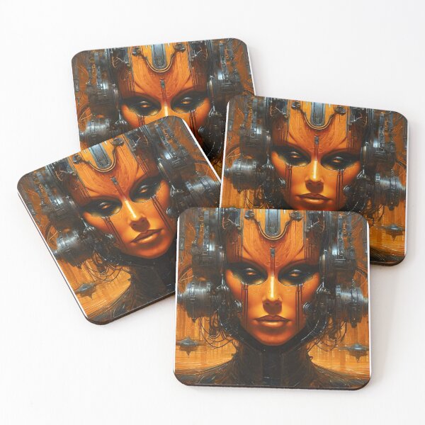 Item preview, Futuristic Entity in Orange - Sci Fi Art concept designed and sold by Delerat7.