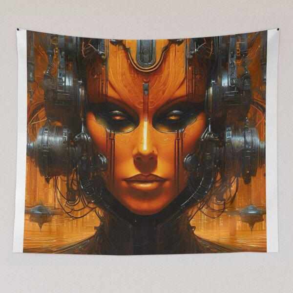 Item preview, Futuristic Entity in Orange - Sci Fi Art concept designed and sold by Delerat7.