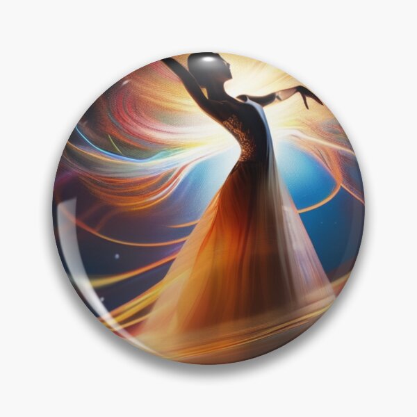 Item preview, Dancer surrounded by ribbons of multicolored lights designed and sold by Magic3D.