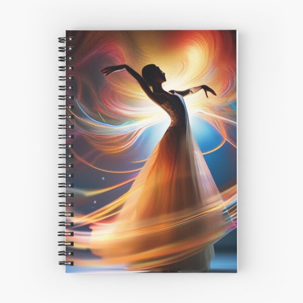 Item preview, Dancer surrounded by ribbons of multicolored lights designed and sold by Magic3D.