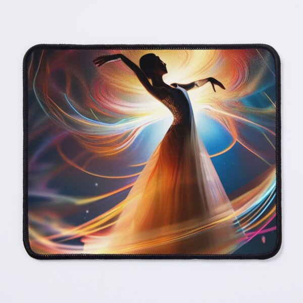 Item preview, Dancer surrounded by ribbons of multicolored lights designed and sold by Magic3D.