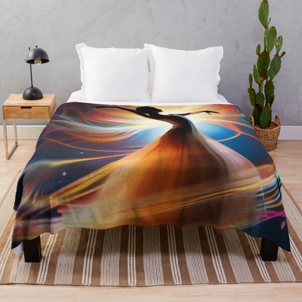 Item preview, Dancer surrounded by ribbons of multicolored lights designed and sold by Magic3D.