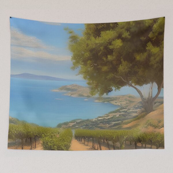 Item preview, Corfu Vineyard  designed and sold by painting-greece.