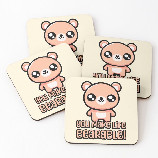 Item preview, You Make Life Bearable! Cute Bear Pun designed and sold by PMCreative.