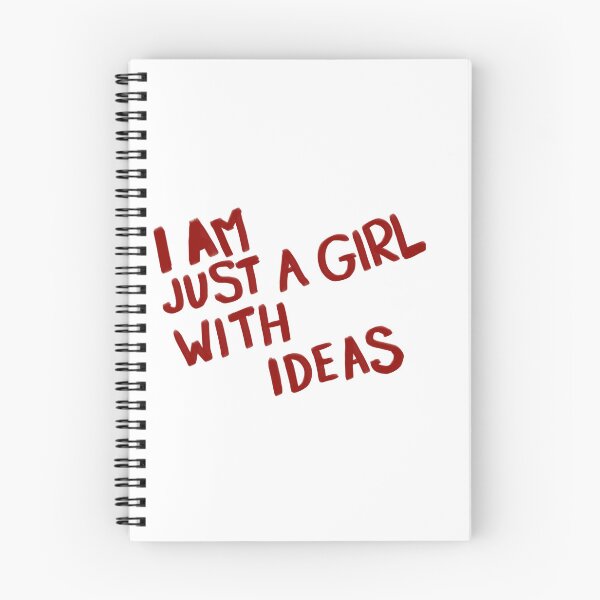 Item preview, I Am Just A Girl With Ideas designed and sold by Mused by Melancholy.