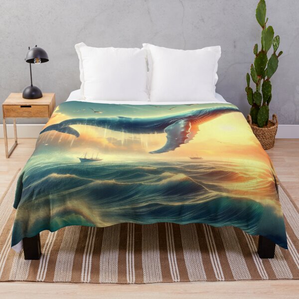 Item preview, Whale dancing above the clouds. designed and sold by MyHappyArtShop.