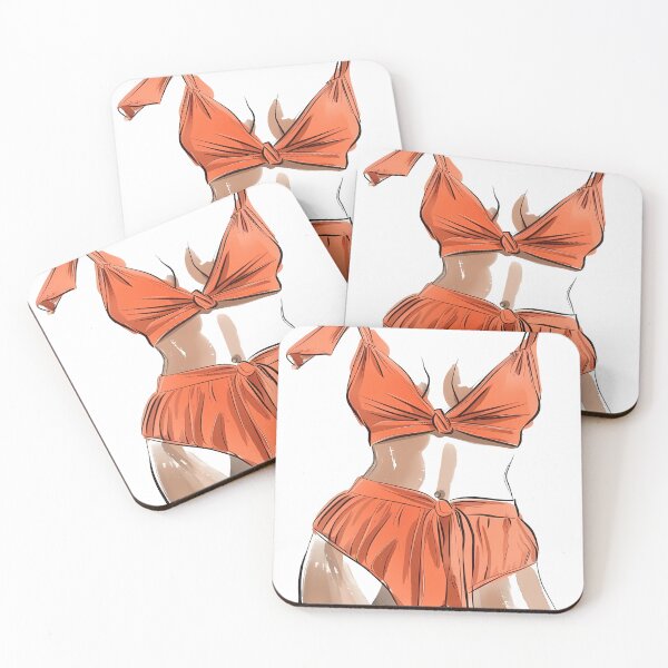 Item preview, summer fashion orange bikini designed and sold by Areebanawab.