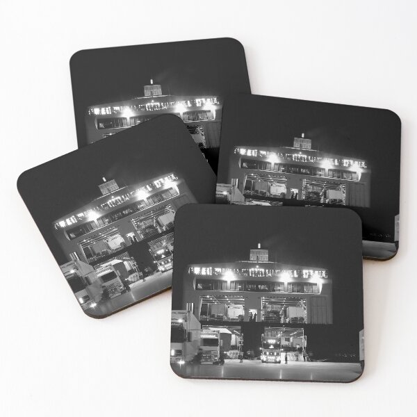 Item preview, Night ferry, Kos Town, monochrome designed and sold by paulboizot.