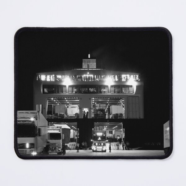 Item preview, Night ferry, Kos Town, monochrome designed and sold by paulboizot.