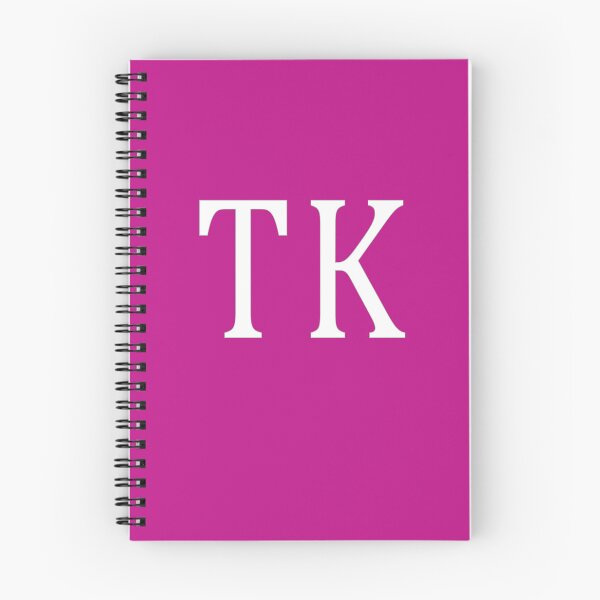 Item preview, TK Initials Monogram Elegant White Letters designed and sold by Jeallan Designs.