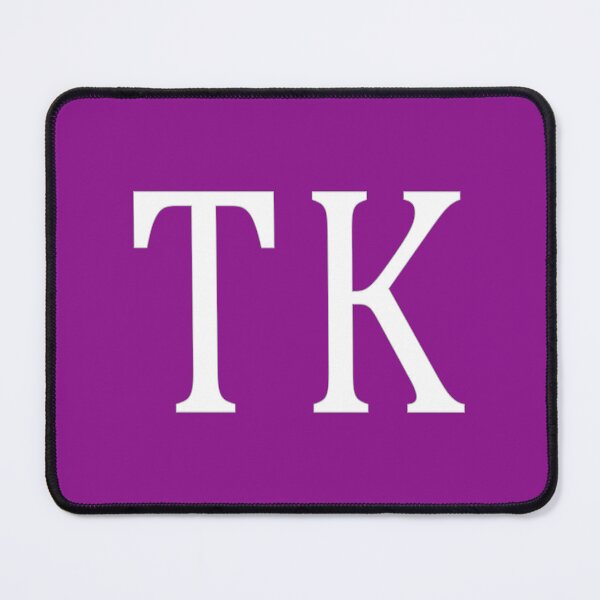 Item preview, TK Initials Monogram Elegant White Letters designed and sold by Jeallan Designs.