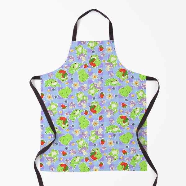 Item preview, Kawaii Froggy Mushroom Picnic on Perwinkle designed and sold by Cass Noel Studio.