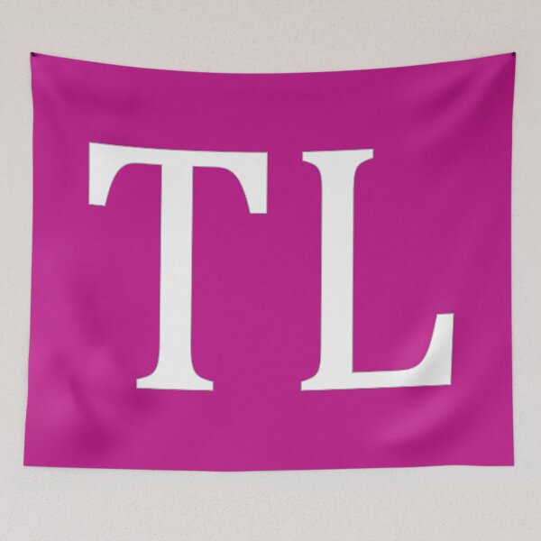 Item preview, TL Initials Monogram Elegant White Letters designed and sold by Jeallan Designs.