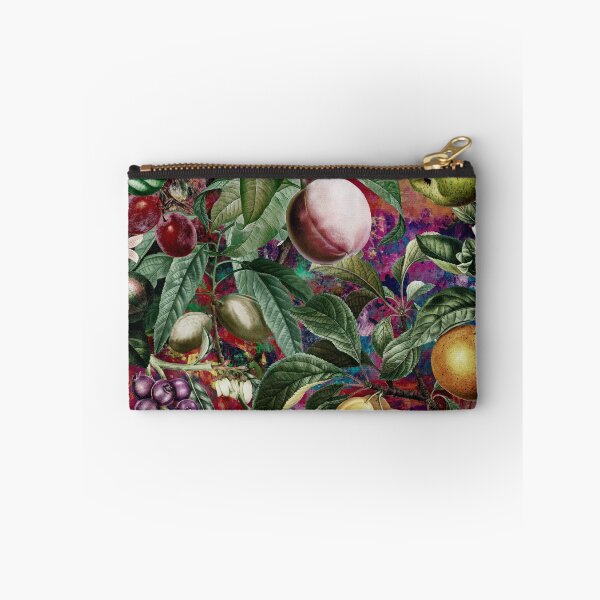 Item preview, Trendy exotic citrus tropical floral leaves and fruits tropical pattern, botanical illustration, multicoloured red floral illustration designed and sold by ZeinabTaha.