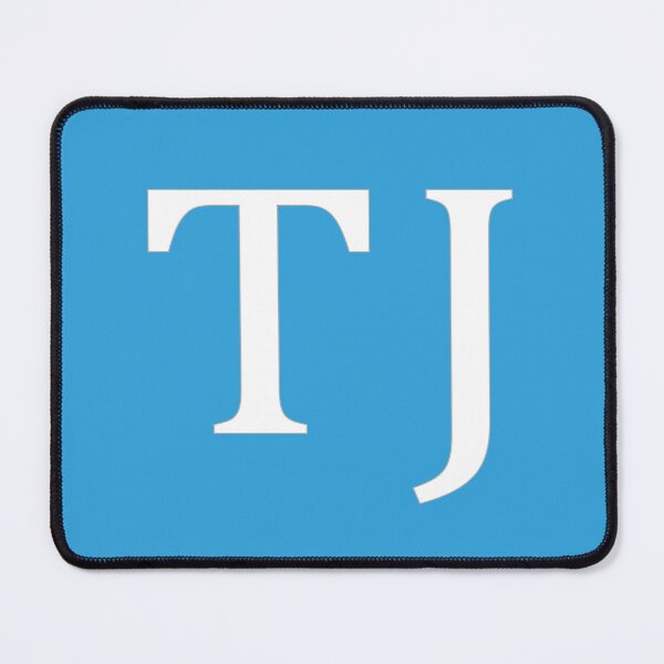 Item preview, TJ Initials Monogram Elegant White Letters designed and sold by Jeallan Designs.