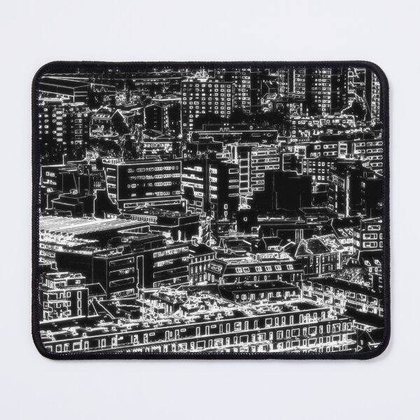 Item preview, Geometric city shapes, Graz, neon mono inverted designed and sold by paulboizot.