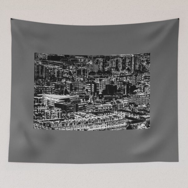 Item preview, Geometric city shapes, Graz, neon mono inverted designed and sold by paulboizot.
