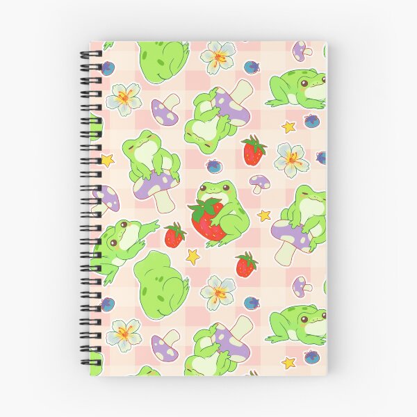 Item preview, Kawaii Froggy Mushroom Picnic on Blush Pink designed and sold by Cass Noel Studio.