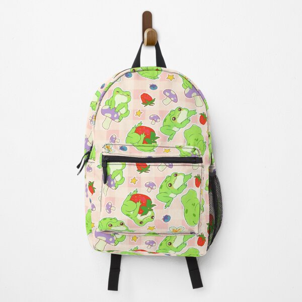 Item preview, Kawaii Froggy Mushroom Picnic on Blush Pink designed and sold by Cass Noel Studio.