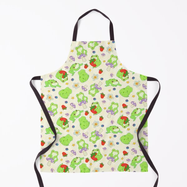Item preview, Kawaii Froggy Mushroom Picnic on Cream designed and sold by Cass Noel Studio.