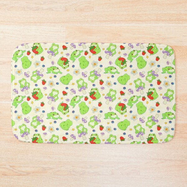Item preview, Kawaii Froggy Mushroom Picnic on Cream designed and sold by Cass Noel Studio.
