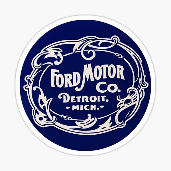 Vista previa del artículo con la obra «Letrero vintage de Ford Motor Company - letreros de marca retro», diseñado y vendido por PIXEL POP DESIGNS - Beyond the Norm!.
