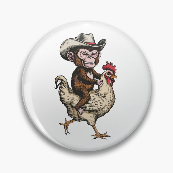 Item preview, Monkey Cowboy Chicken Rodeo designed and sold by HeadTurningArt.