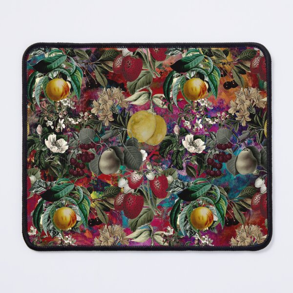 Item preview, Vintage fruit garden pattern, strawberries, vintage botanical, fruit pattern, multicoloured red floral illustration designed and sold by ZeinabTaha.