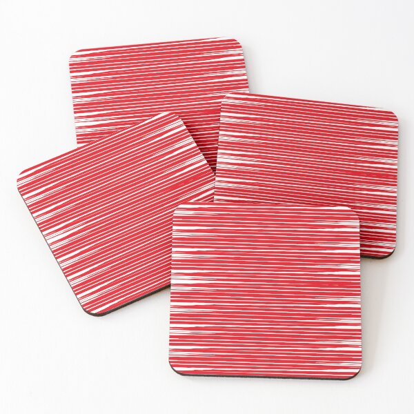 Item preview, Red and White Horizontal Stripes designed and sold by ZedColors.