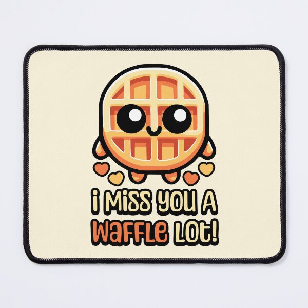 Item preview, I Miss You A Waffle Lot! Cute Waffle Pun designed and sold by PMCreative.