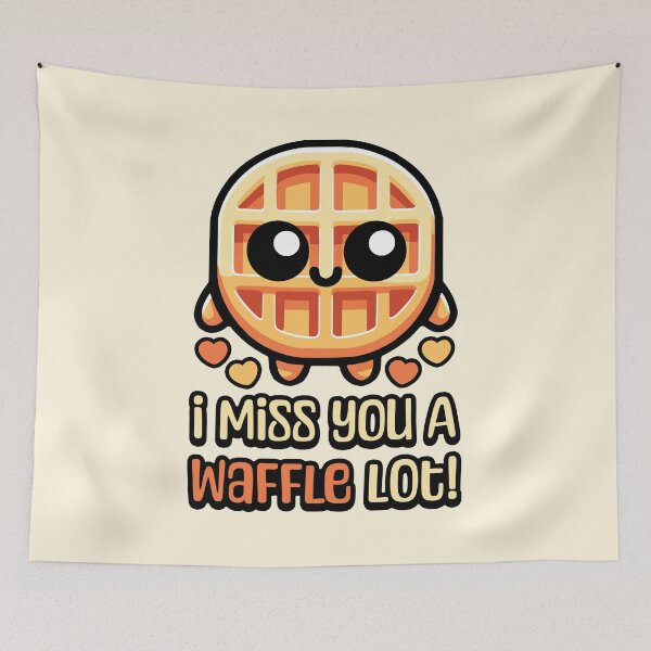 Item preview, I Miss You A Waffle Lot! Cute Waffle Pun designed and sold by PMCreative.