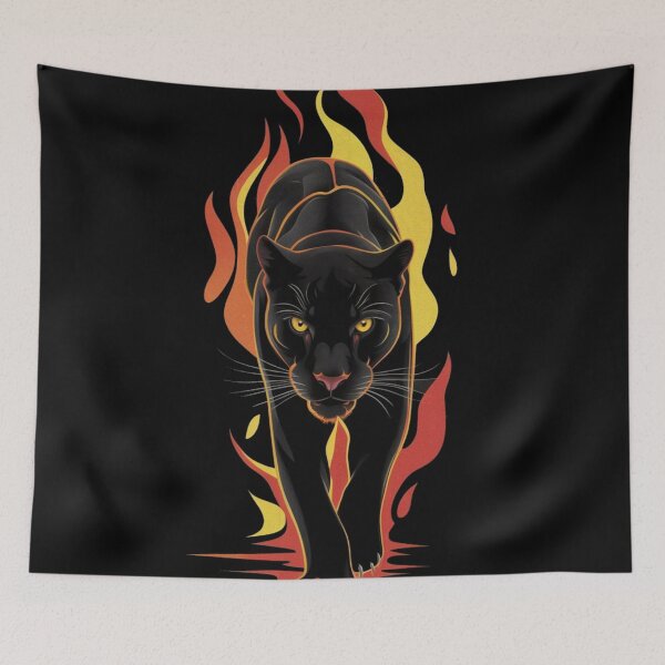 Item preview, visually striking black panther designed and sold by 123ks.