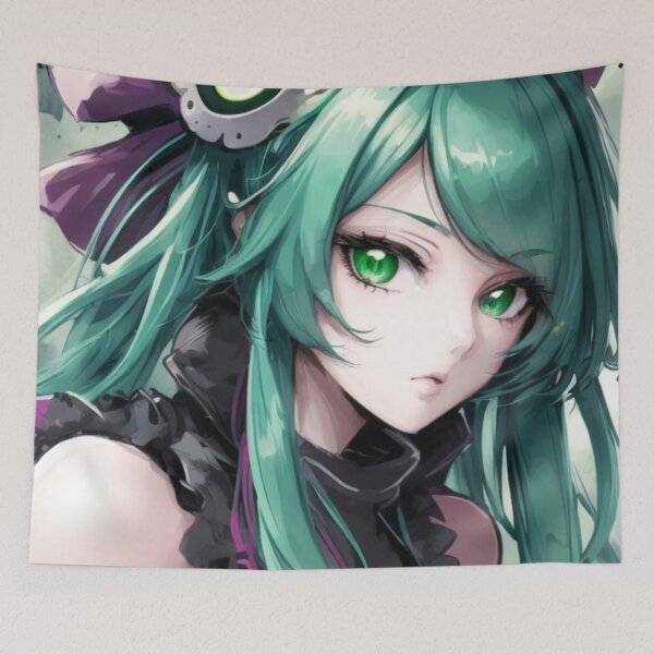 Item preview, Perfect green anime beauty  designed and sold by AdultAnime.
