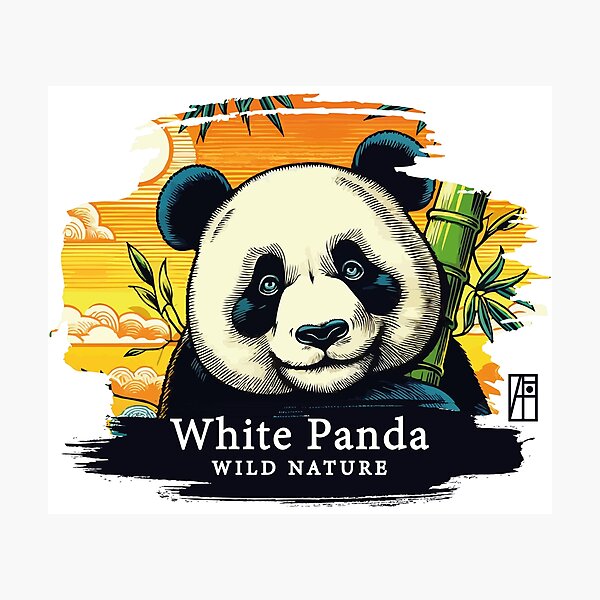Item preview, White Panda - WILD NATURE - WHITE PANDA -8 designed and sold by ArtProjectShop.