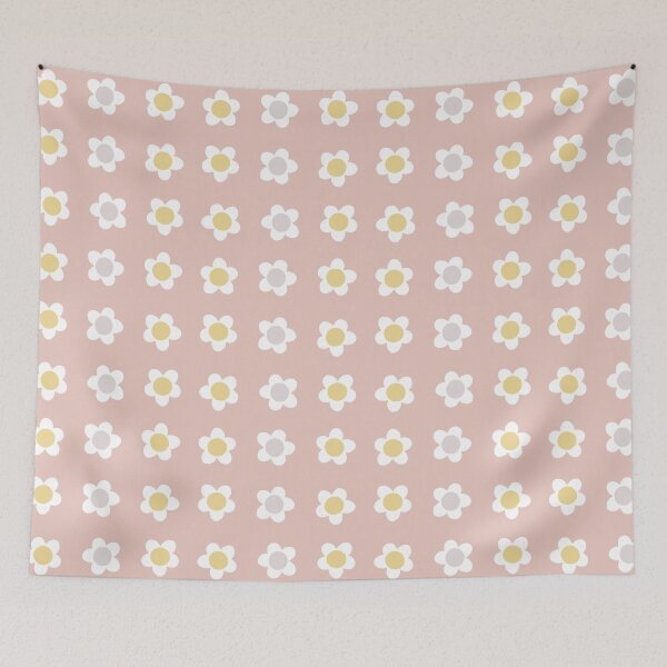 Item preview, Cute Flower Stripes Spring And Summer Floral Pattern Coral Pink designed and sold by scorpiolane.