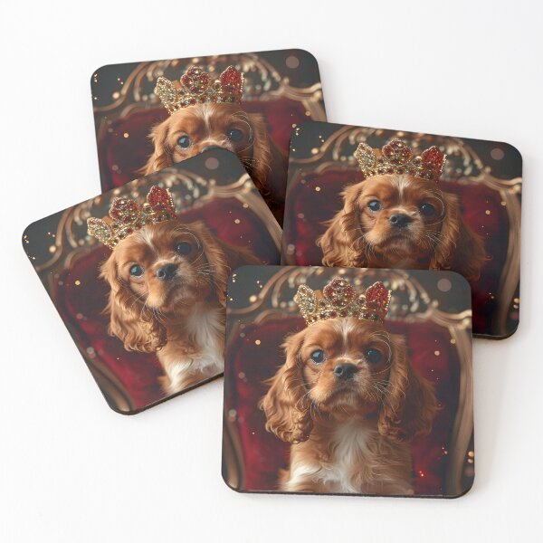 Item preview, Regal Ruby: A Puppy's Portrait designed and sold by AI-Only Creations.