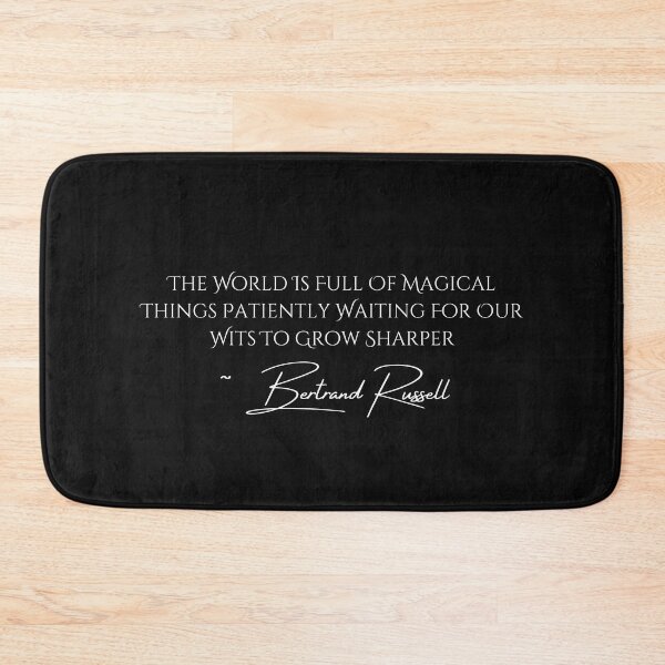 Item preview, The World Is Full Of Magical Things Bertrand Russell Quote Design designed and sold by EarthArtDesigns.