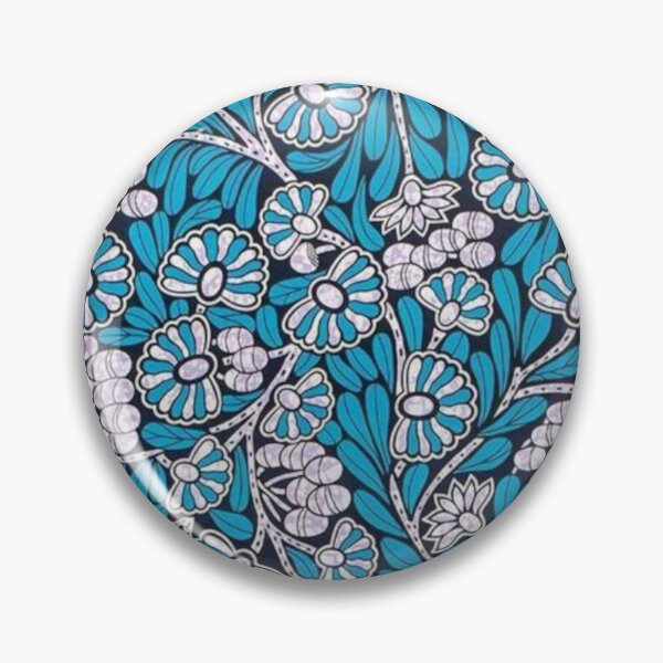 Item preview, Blue and White Floral African Print designed and sold by ZedColors.