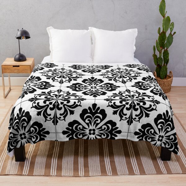 Item preview, Classic Andalusian Black & White Tile Pattern designed and sold by VoyteksDesigns.