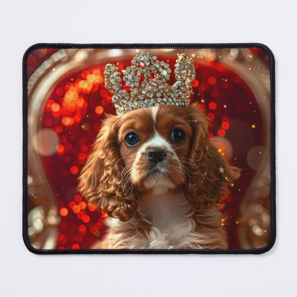 Item preview, Royal Pup: A Sparkling Portrait designed and sold by AI-Only Creations.