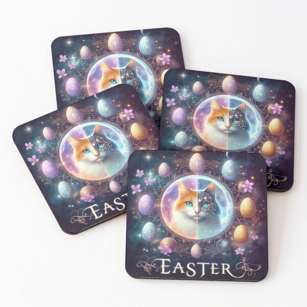 Item preview, Easter cat with eggs fantasy Easter  designed and sold by Expressions-Sel.