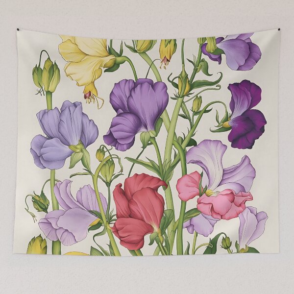Item preview, Sweet pea embroidery designed and sold by Haji  Kamora.