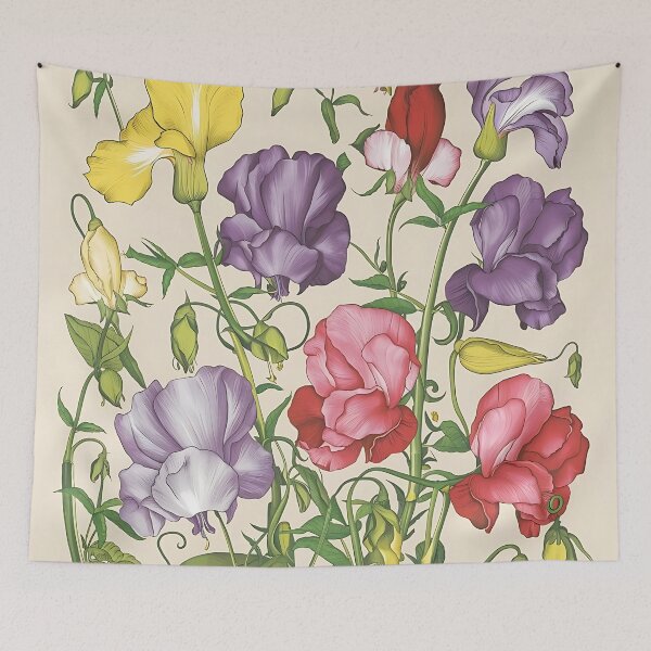 Item preview, Sweet pea embroidery designed and sold by Haji  Kamora.