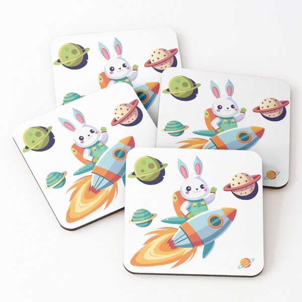 Item preview, Cute Astronaut Bunny Galaxy Fly designed and sold by omerfdln34.