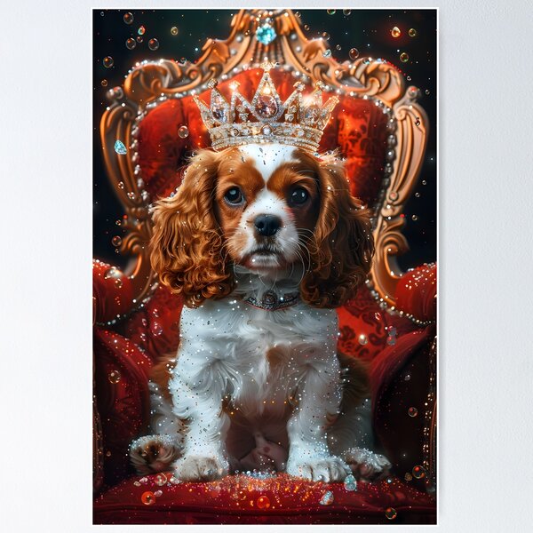Item preview, Crowned Canine: Magical Portrait designed and sold by AI-Only Creations.