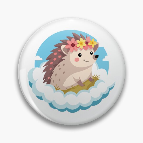 Artikelvorschau, Floral strukturierte Cutie Igel über den Wolken entworfen und verkauft von omerfdln34.
